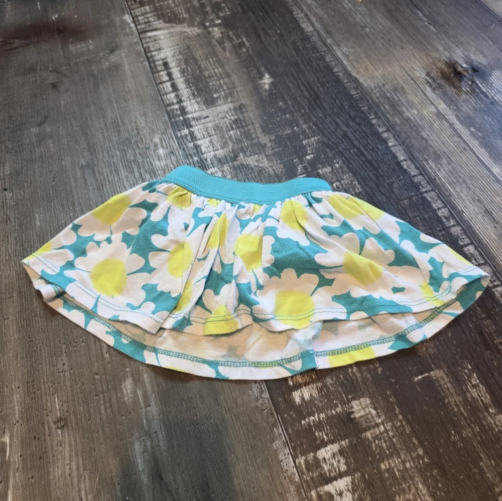 Floral Skirt with Blue and Yellow Daisies